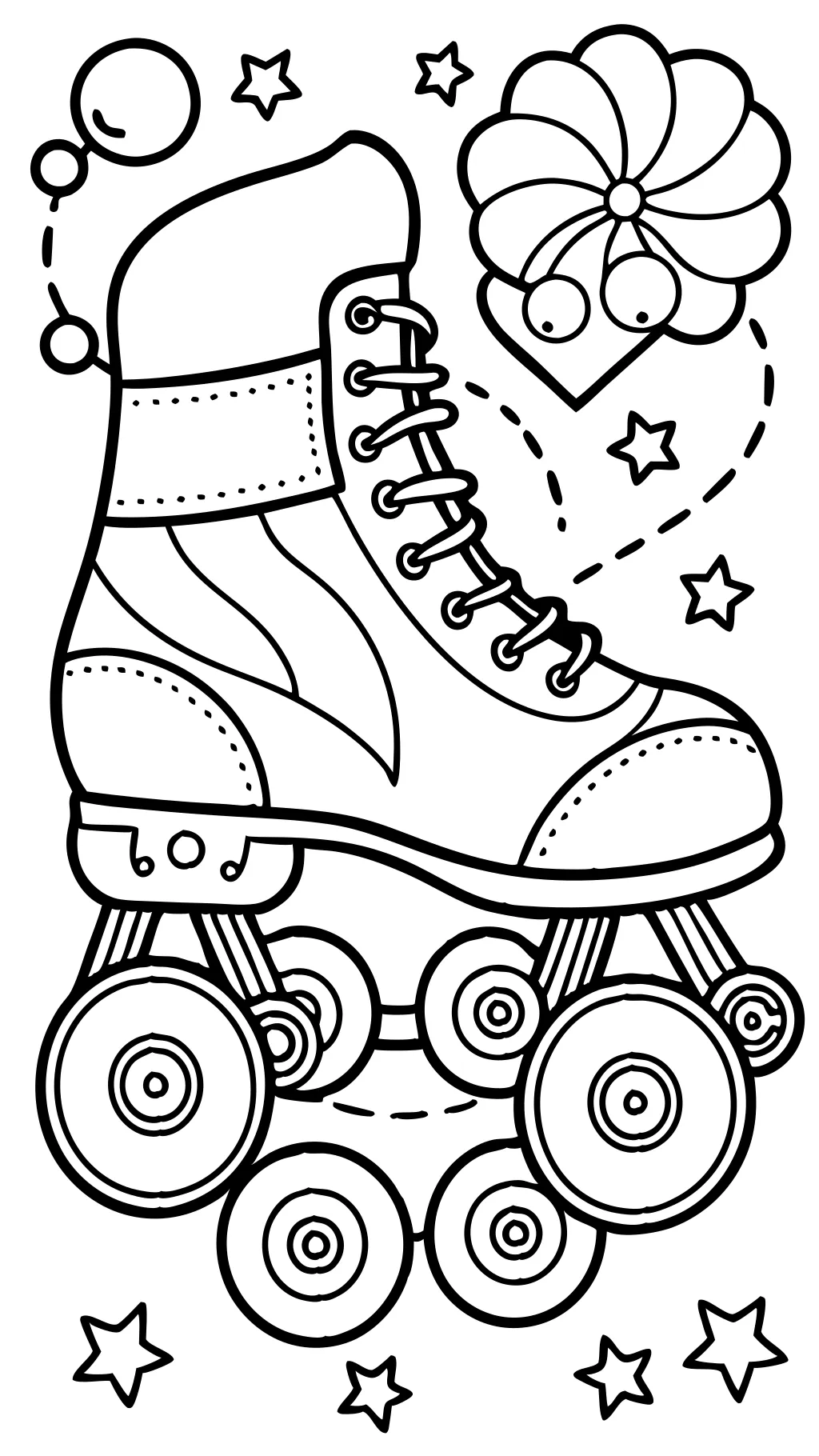 roller skate coloring page